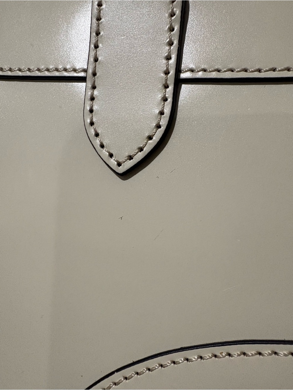 Dooney & Bourke Cream Leather Satchel with Gold Hardware - Picture 5 of 9